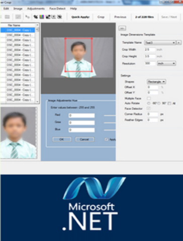 Id Card Photo Cutting Software with Face Detector developed by Arin Infotech, Tambaram Chennai, Software Developed in .Net