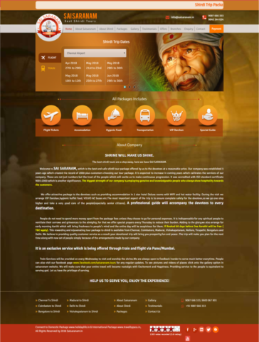 Temple, Spiritual, Charity Website Designing in Chennai, Tambaram, Selaiyur and Chrompet